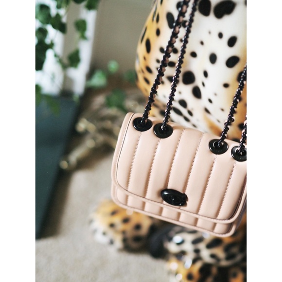 Coach Madison Shoulder Bag 16 With Quilting Pewter Faded Blush - Picture 14 of 14